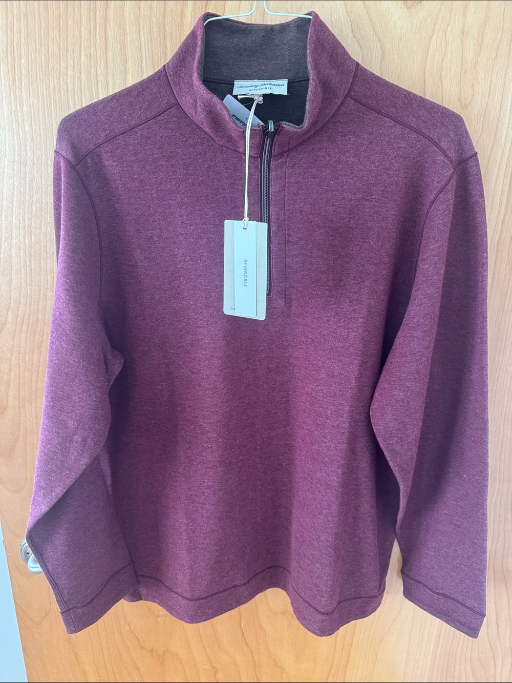 NWT Tommy Bahama Reversible Half-Zip Sweater